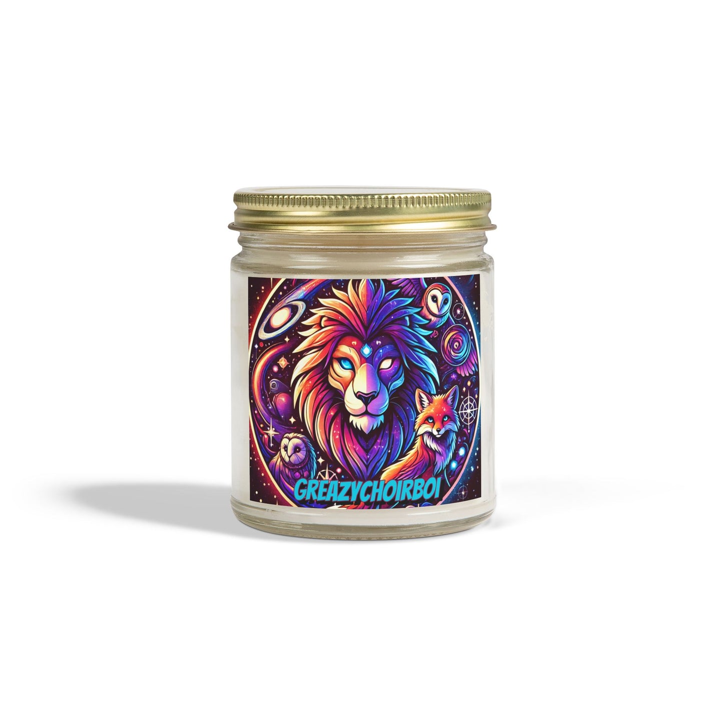 "GREAZY LION" Scented Coconut Apricot Candles (4oz, 9oz)