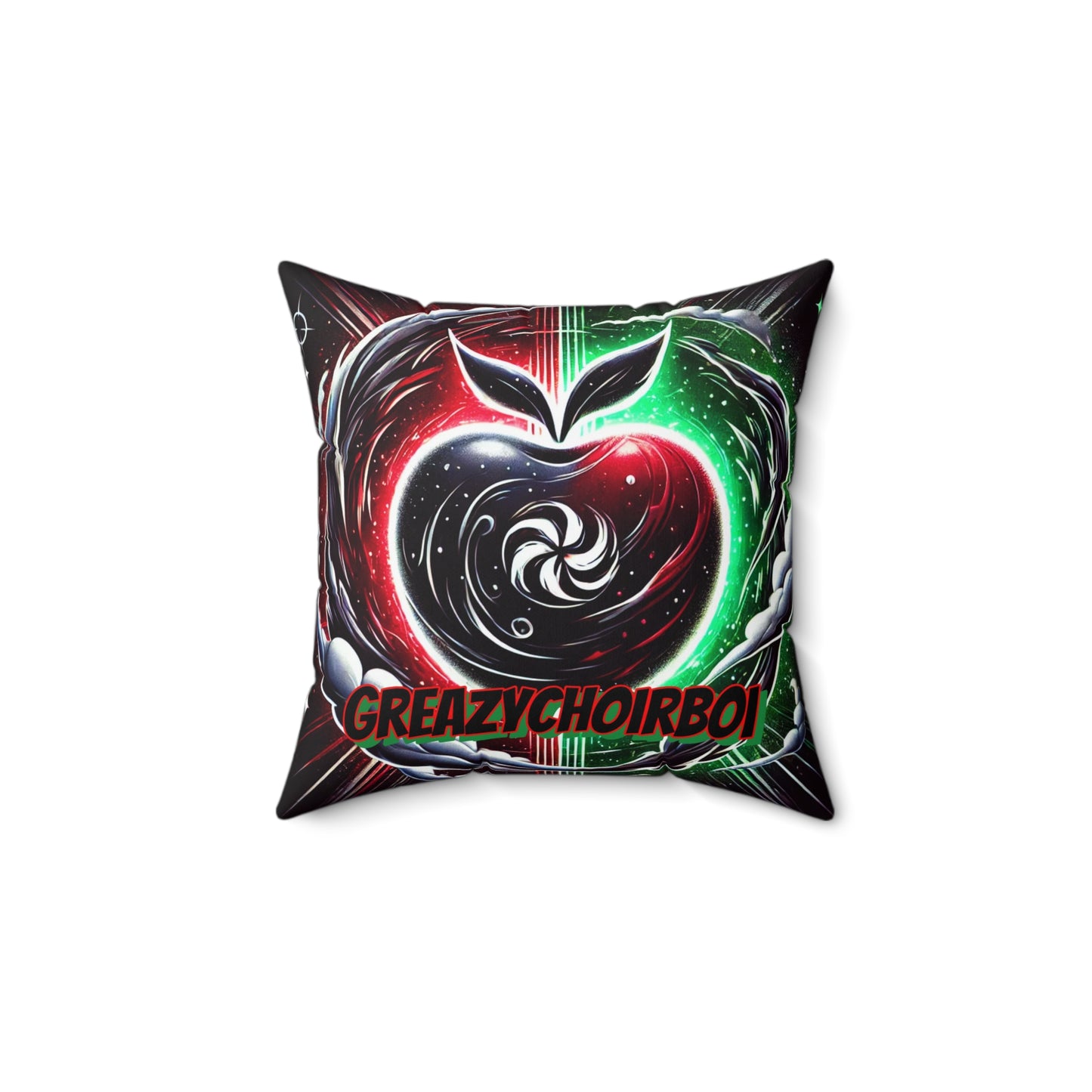 "GREAZY APPLE" Spun Polyester Square Pillow