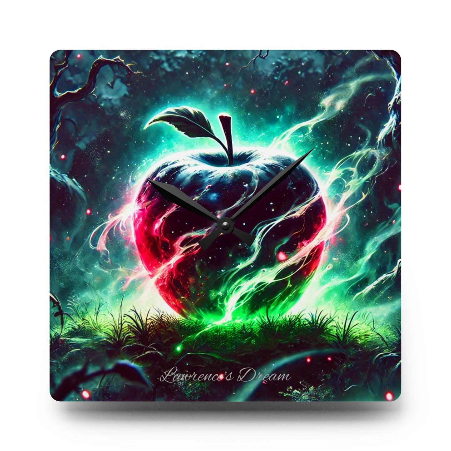 "GREAZY APPLE" Acrylic Wall Clock