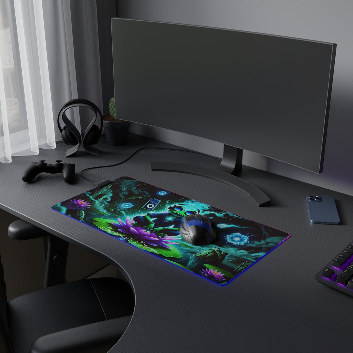 "GREAZY FROG" LED Gaming Mouse Pad