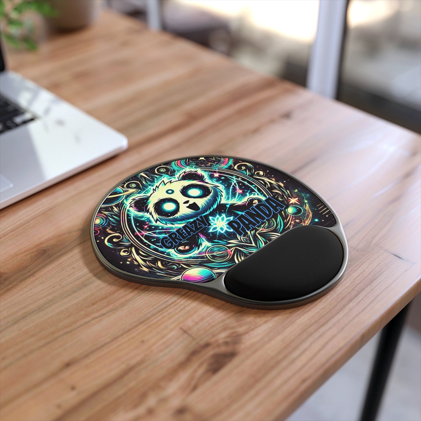 "GREAZY PANDA" Mouse Pad With Wrist Rest