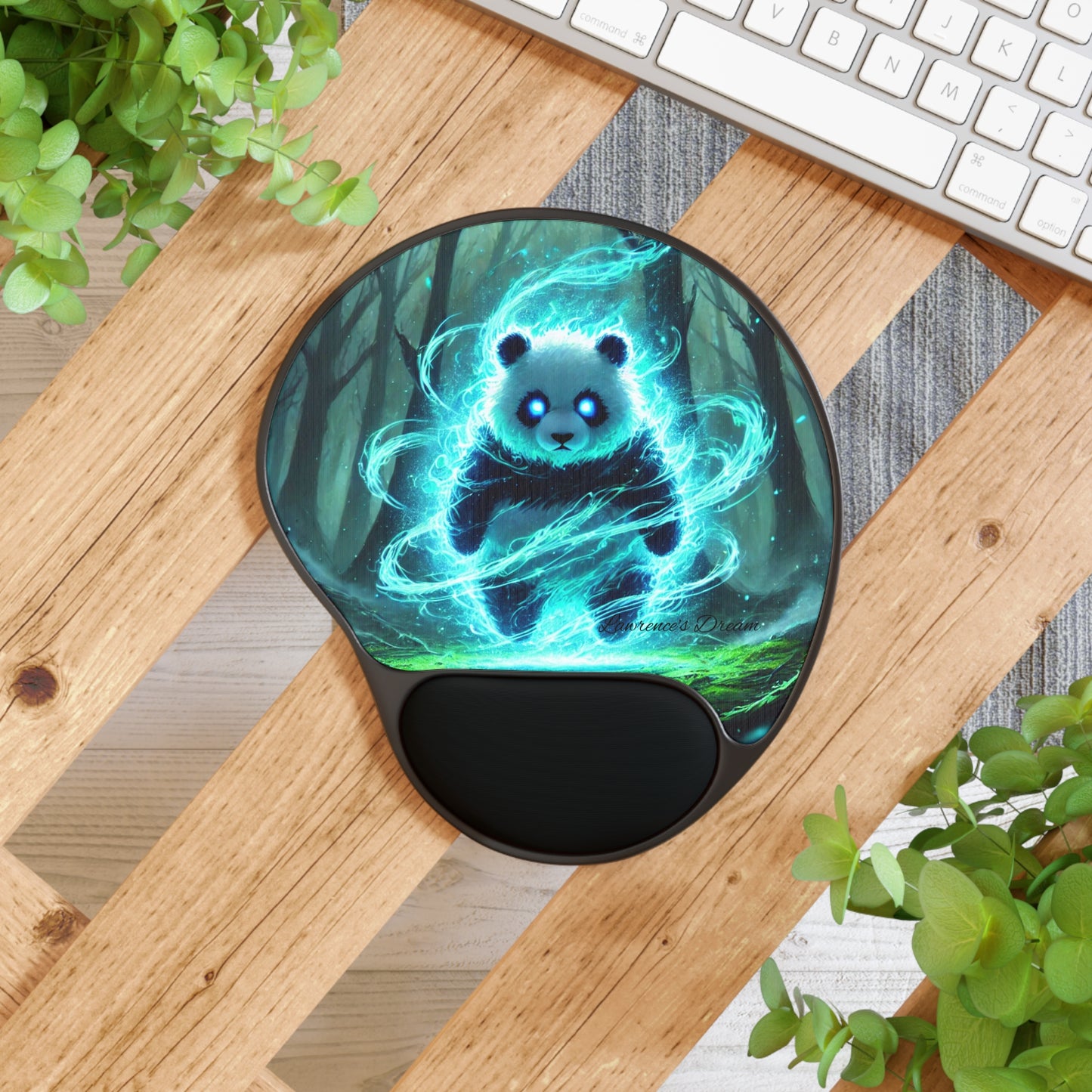 "GREAZY PANDA" Mouse Pad With Wrist Rest