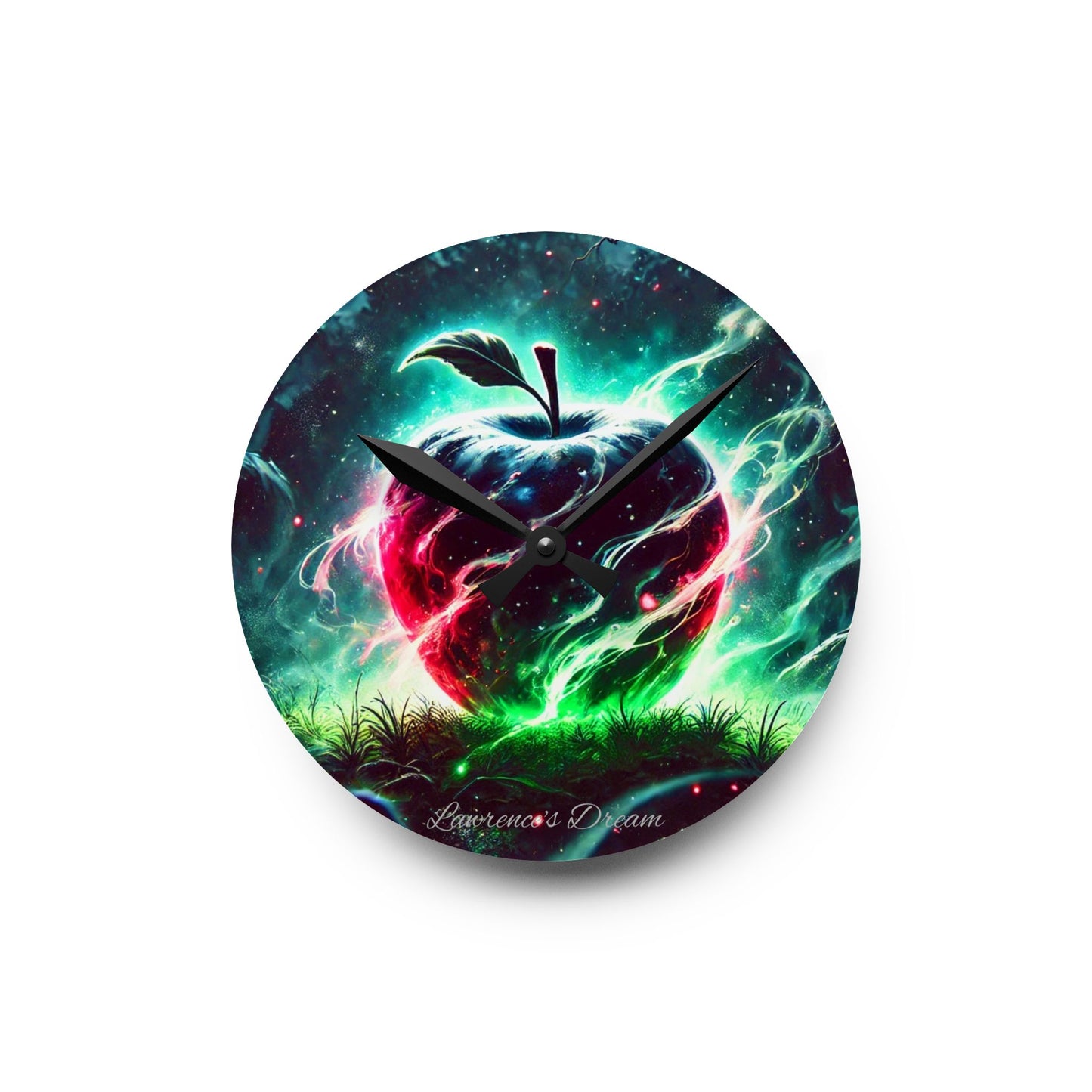 "GREAZY APPLE" Acrylic Wall Clock