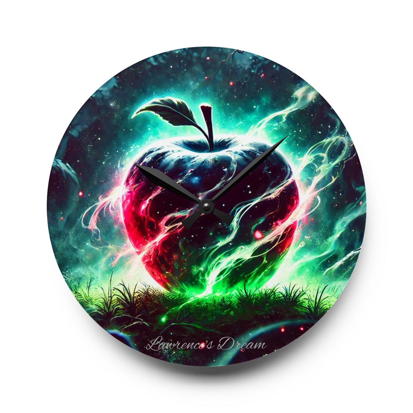 "GREAZY APPLE" Acrylic Wall Clock