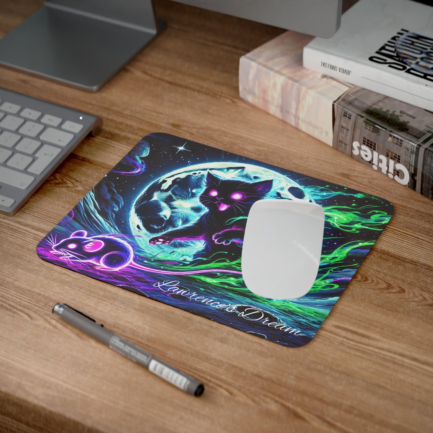 "GREAZY CAT" Desk Mouse Pad