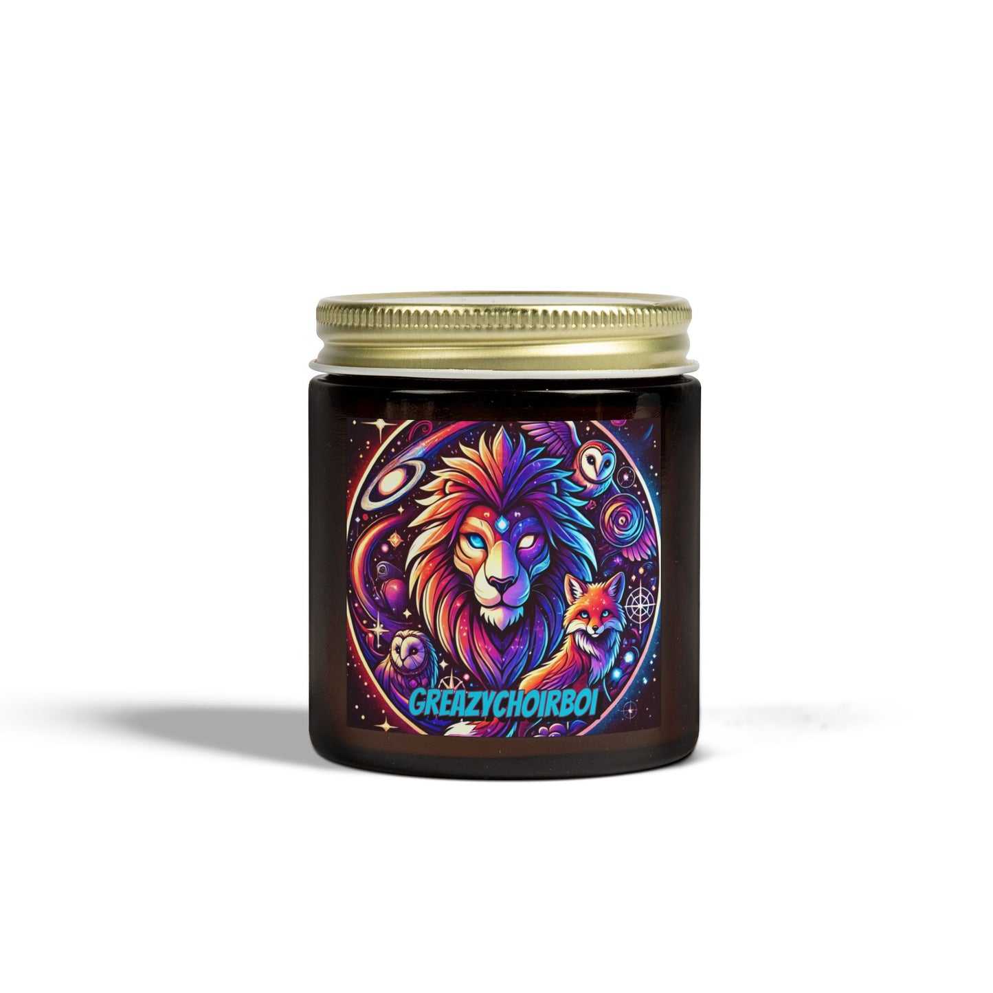 "GREAZY LION" Scented Coconut Apricot Candles (4oz, 9oz)