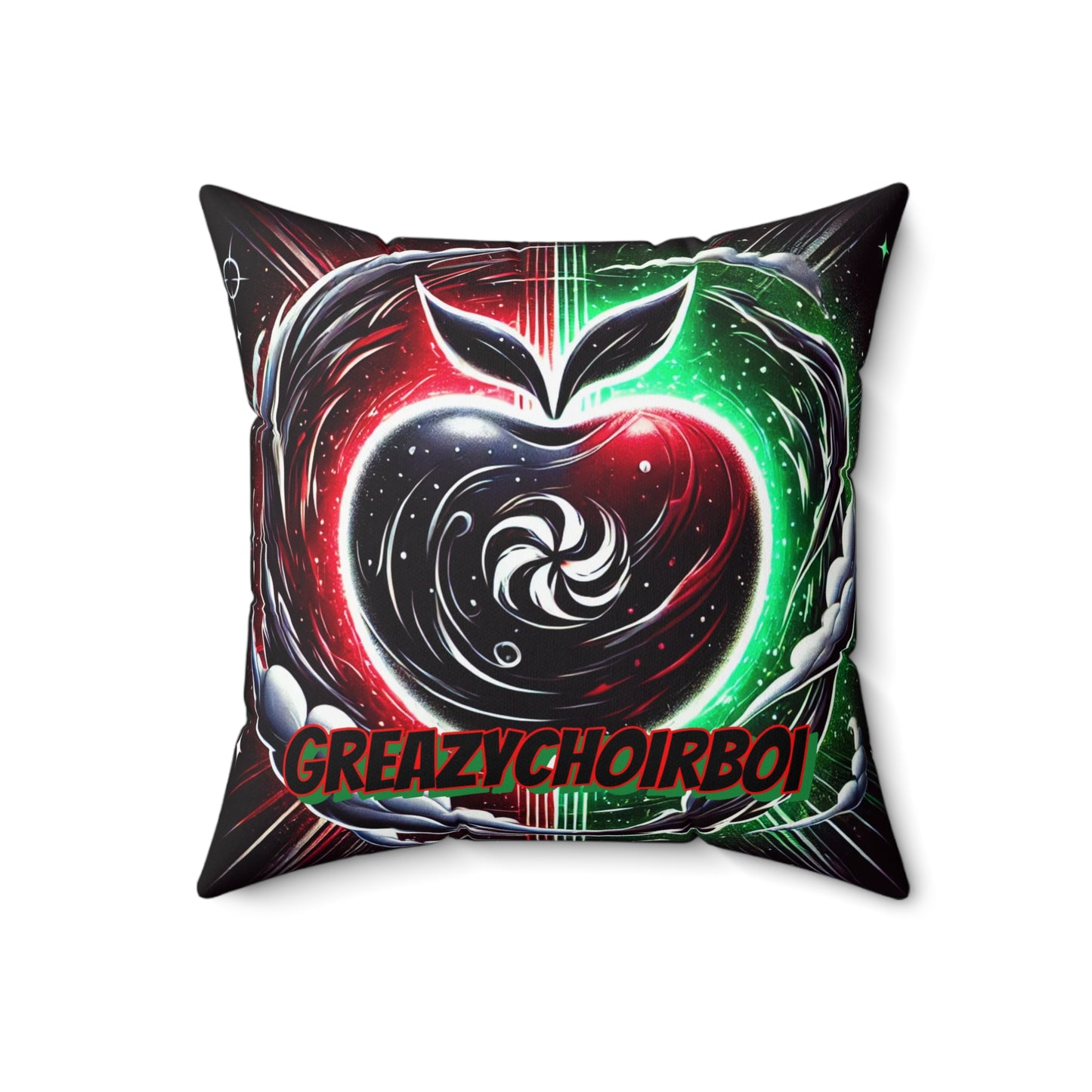 "GREAZY APPLE" Spun Polyester Square Pillow