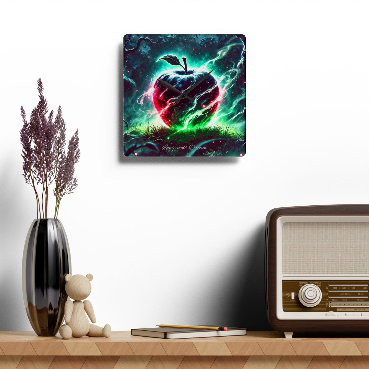 GREAZY APPLE Acrylic Wall Clock