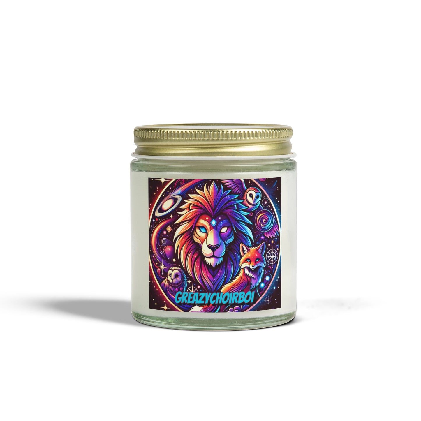 "GREAZY LION" Scented Coconut Apricot Candles (4oz, 9oz)