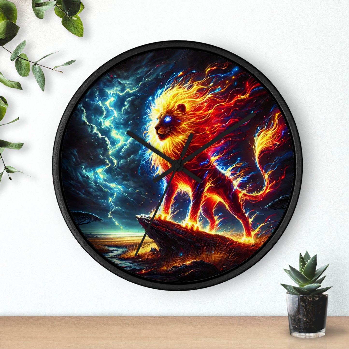 "GREAZY LION" Wall Clock