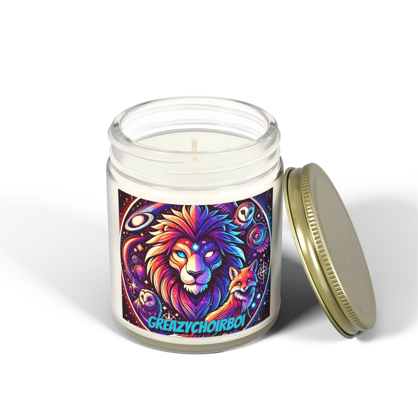 "GREAZY LION" Scented Coconut Apricot Candles (4oz, 9oz)