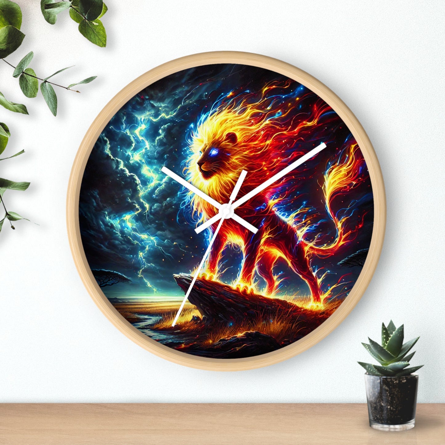 "GREAZY LION" Wall Clock