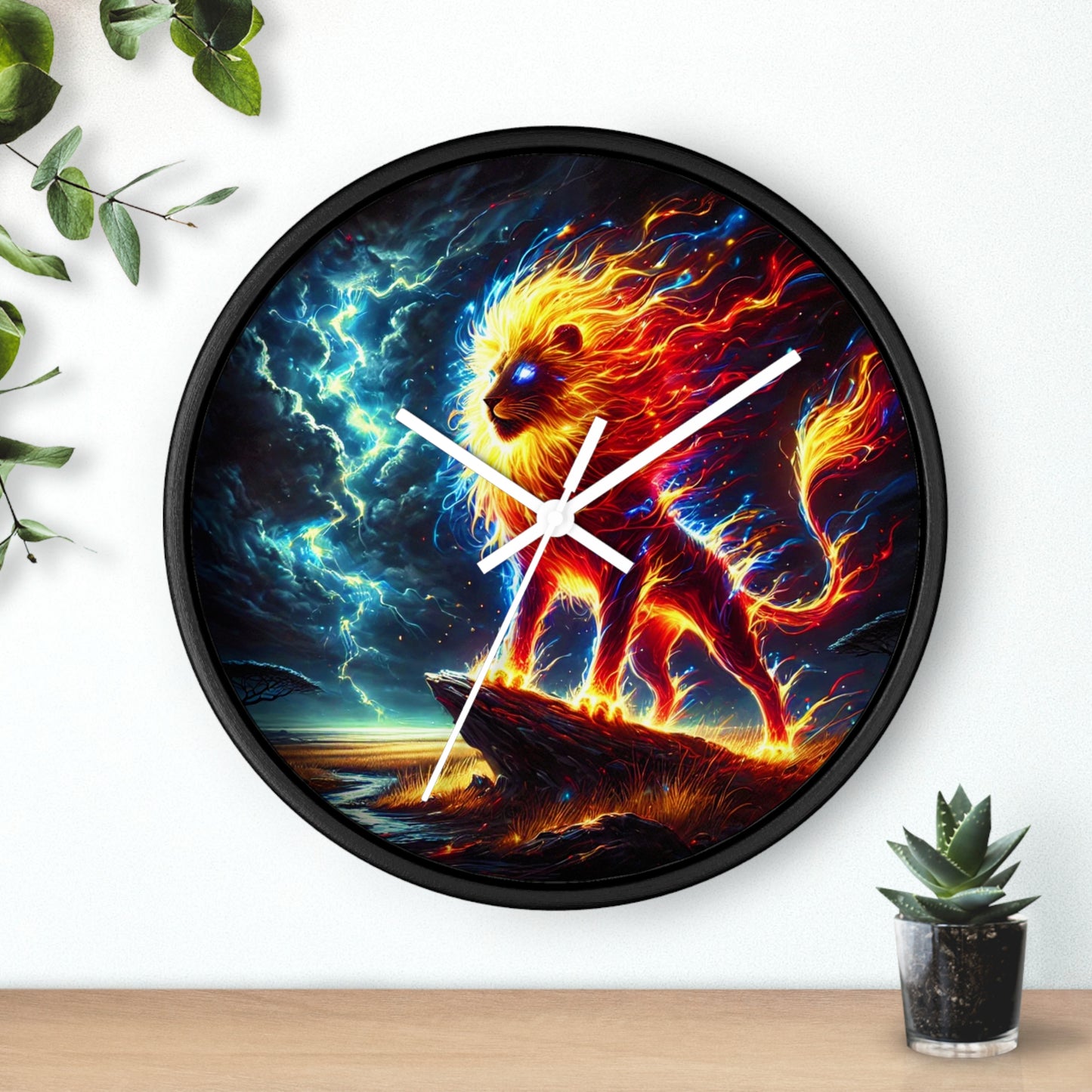 "GREAZY LION" Wall Clock