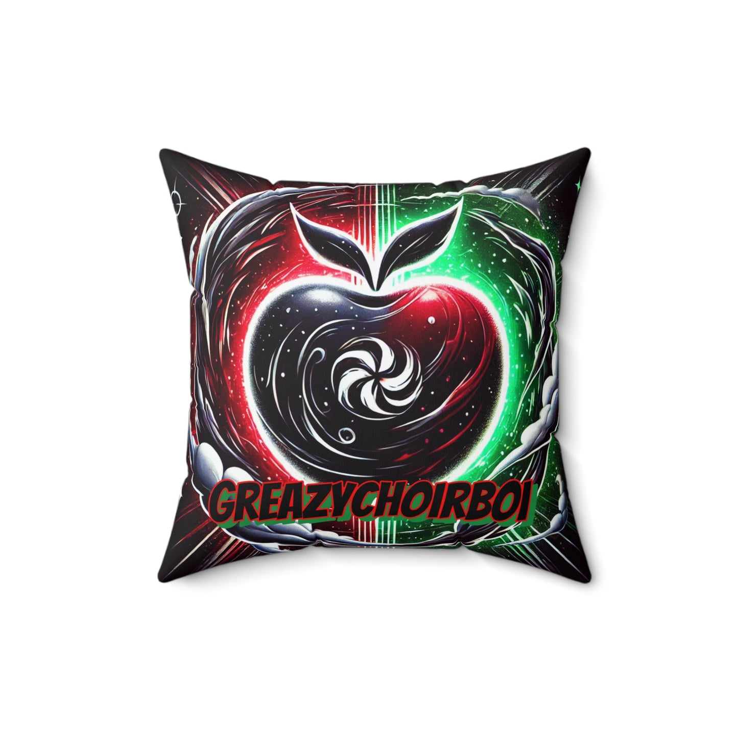 "GREAZY APPLE" Spun Polyester Square Pillow