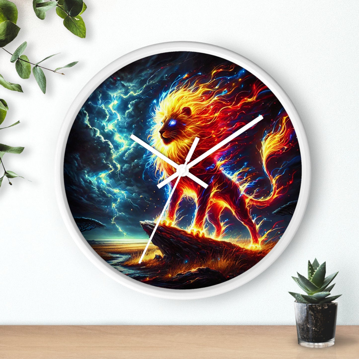 "GREAZY LION" Wall Clock