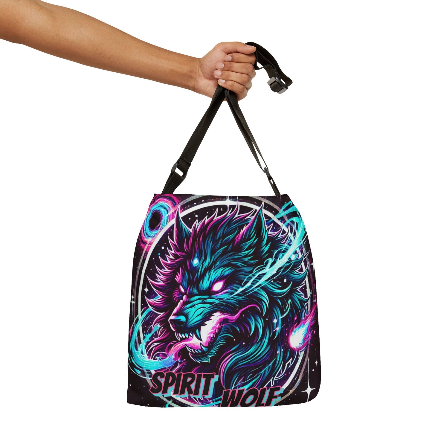 "SPIRIT WOLF"Adjustable Tote Bag (AOP)