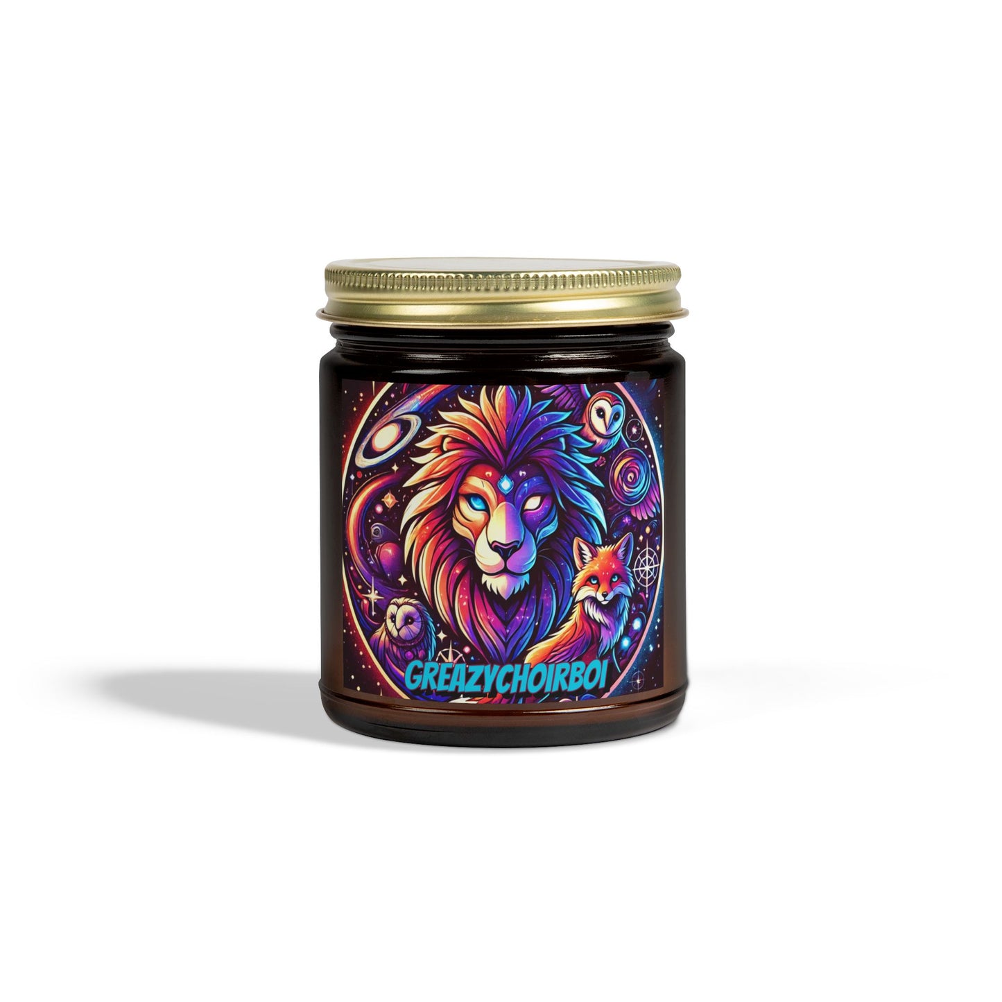 "GREAZY LION" Scented Coconut Apricot Candles (4oz, 9oz)